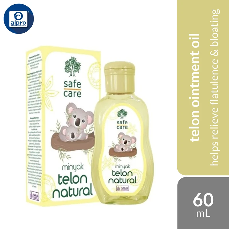 Safe Care Minyak Telon Natural 60mL | Helps Relieve Flatulence & Bloating