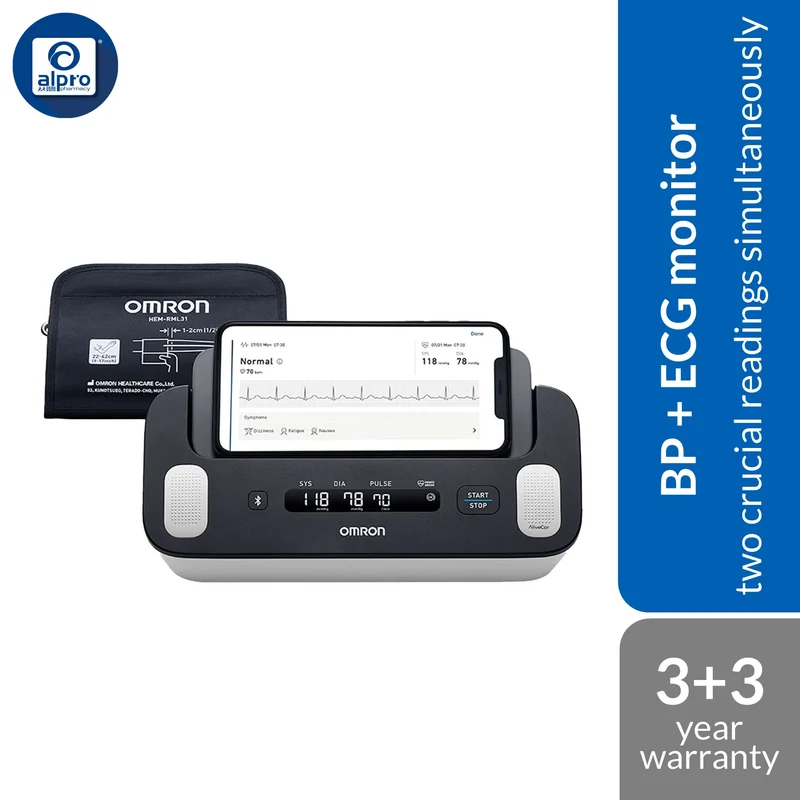 OMRON Blood Pressure Monitor + ECG HEM-7530T | Get Two Crucial Readings Simultaneously