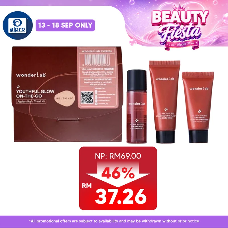 WonderLab BEL-AEK Ageless Basic Travel Kit Travel Kit 3s | Quick Skin Care On The Go