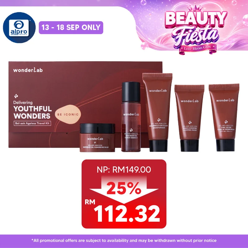 WonderLab BEL-AEK Ageless Travel Kit Packed Set 5s | Quick Skin Care On The Go