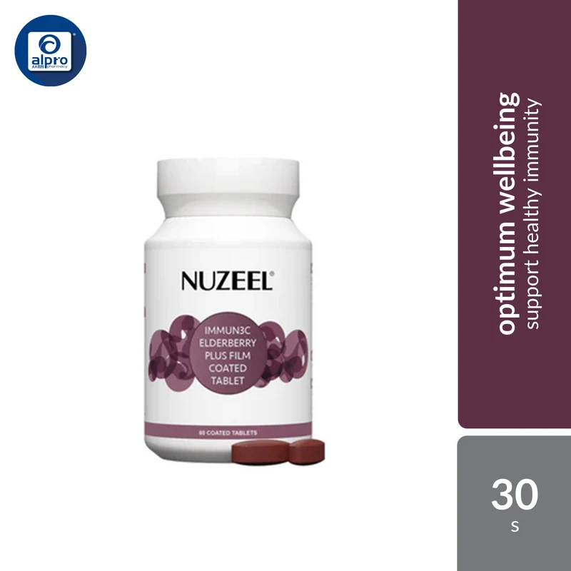 Nuzeel Immun3c Elderberry Plus Film Coated Tablet 30s | Complete Shield