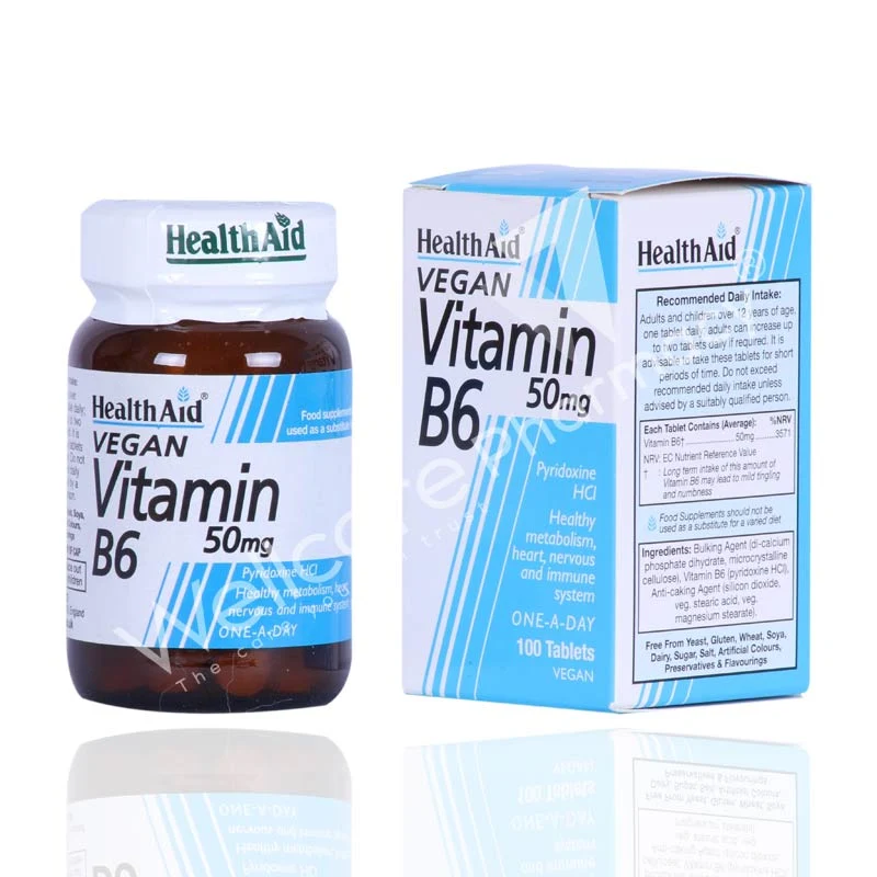 Health Aid Vitamin B6 50mg Tablets 100'S