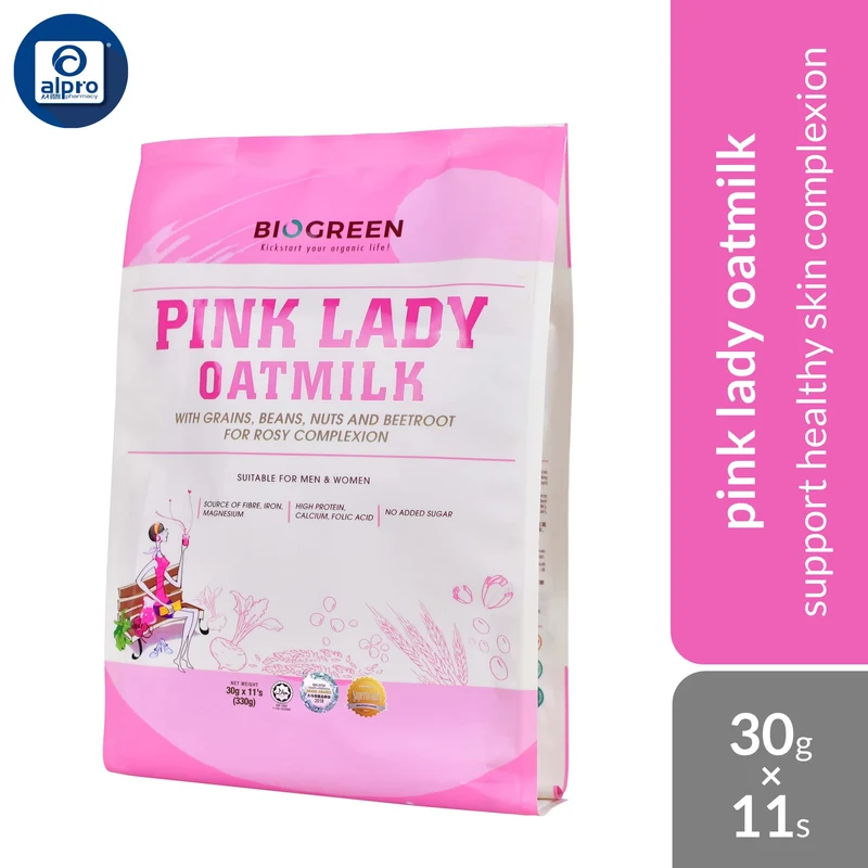 Biogreen Pink Lady Oatmilk 30g×11s | Support Healthy Skin Complexion