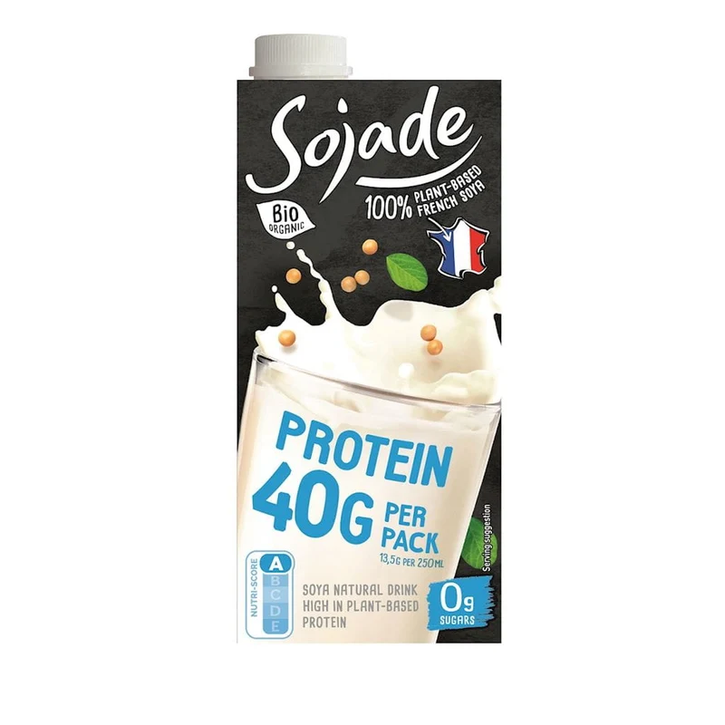 NATÜRLICHES HOCHPROTEIN-SOJA-GETRÄNK OHNE ZUCKER OHNE GLUTEN BIO 750 ml - SOJADE