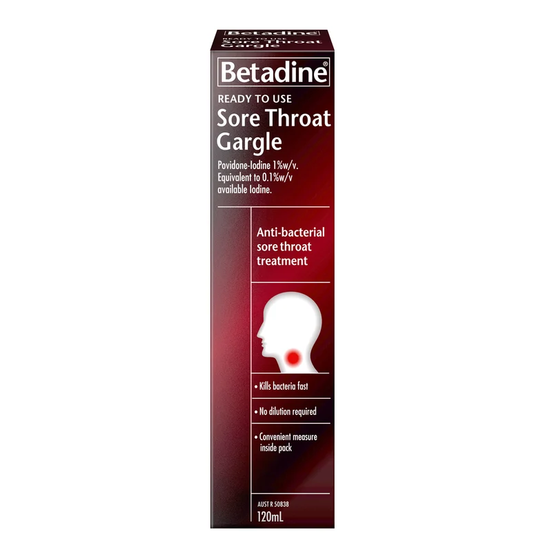 Betadine Ready To Use Sore Throat Gargle 120mL