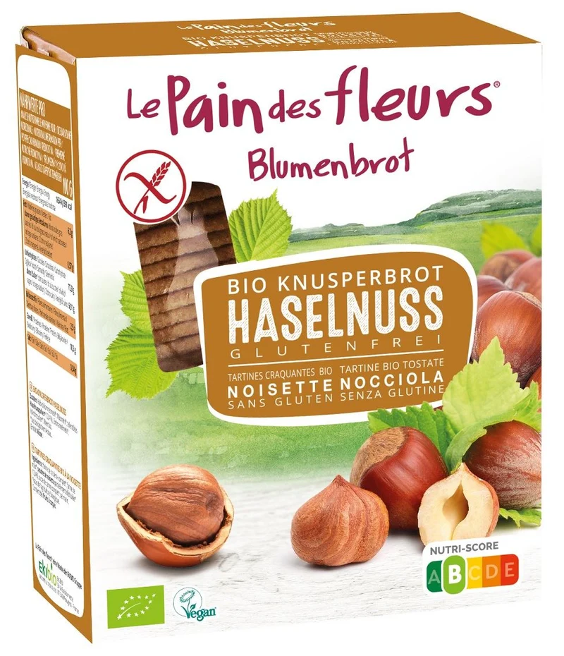Glutenfreies Haselnuss-Mürbegebäck BIO 150 g - LE PAIN DES FLEURS