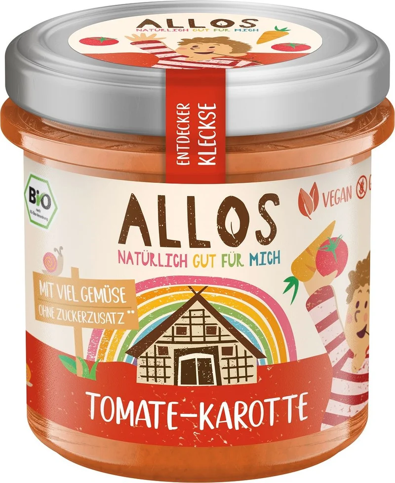 GLUTENFREIE GEMÜSEPASSE MIT TOMATO UND KARRICH BIO 140 g - ALLOS