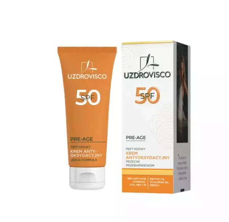 Peptid Anti-Pigmentierung Anti-Sklerose Gesichtscreme SPF 50 ml - UZDROVISCO (PRE-AGE)
