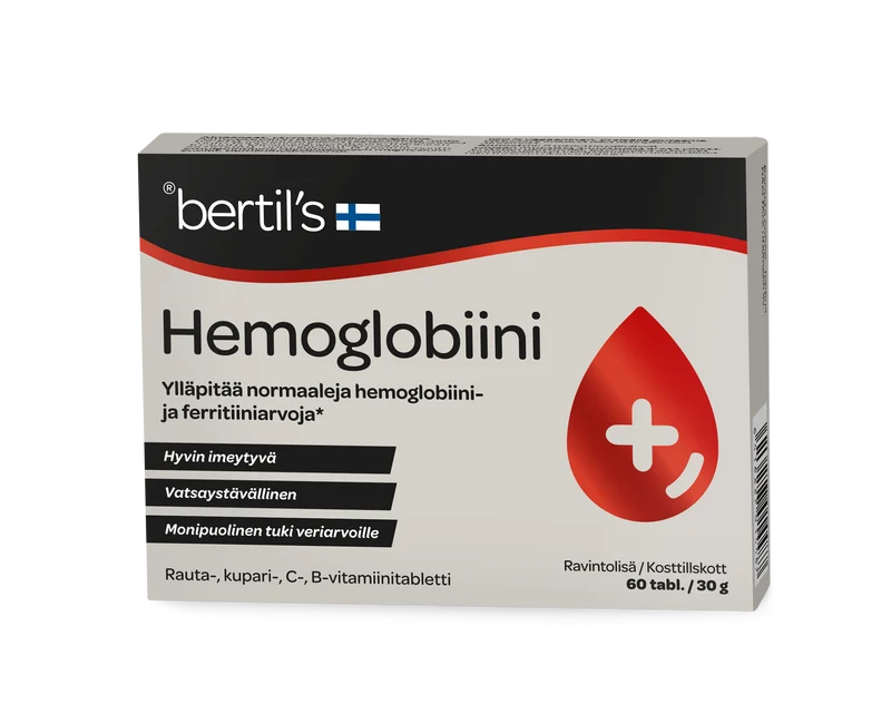 Järn hemoglobin, 60 tabletter, 30 g