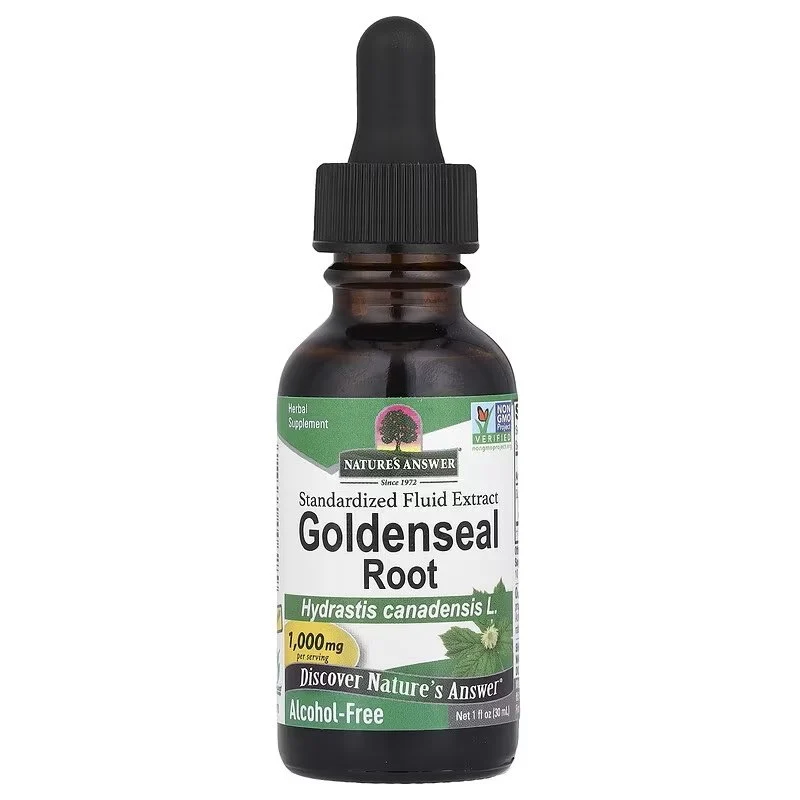NATURE'S ANSWER Goldenseal Root Liquid - Kanadische Bitterwurzel (30 ml)
