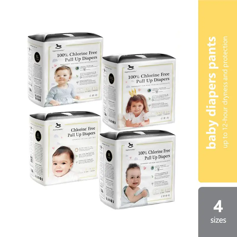 Applecrumby Pant Diaper ( Chlorine Free ) | M/L/Xl/Xxl Size