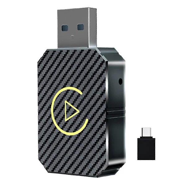 2-i-1 kompakt CarPlay-adapter med Bluetooth og WiFi