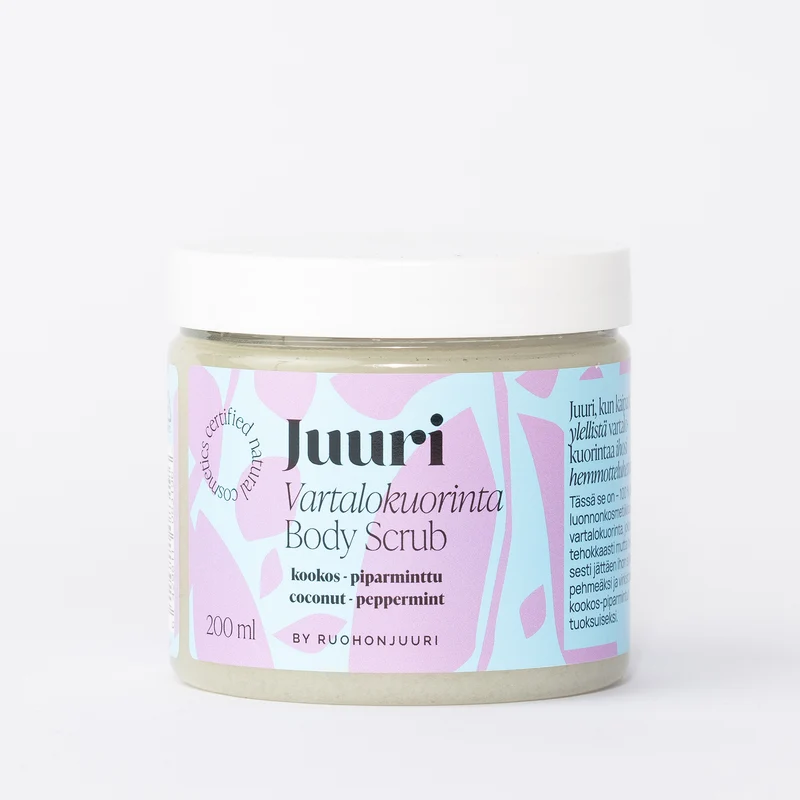Juuri Kropps skrubb, kokos-pepparmynt, 200 ml
