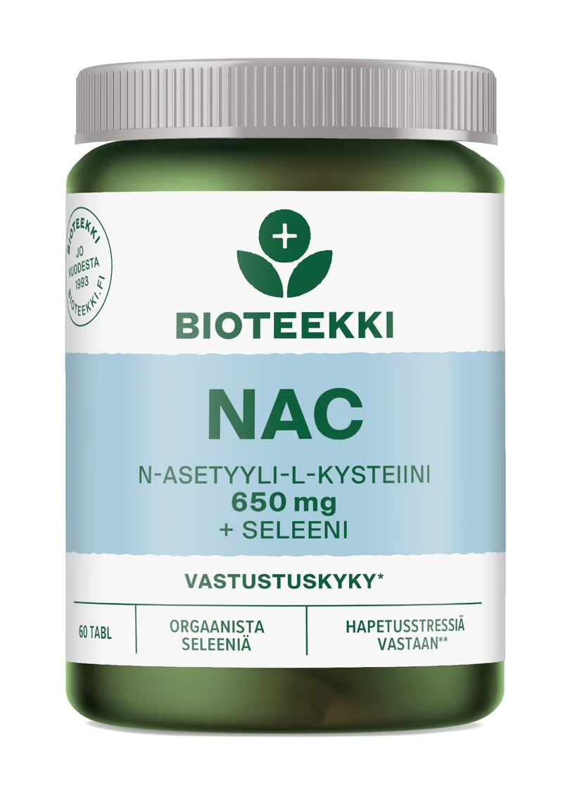 Bioteekki NAC 650 mg + Selen 60 tabl.