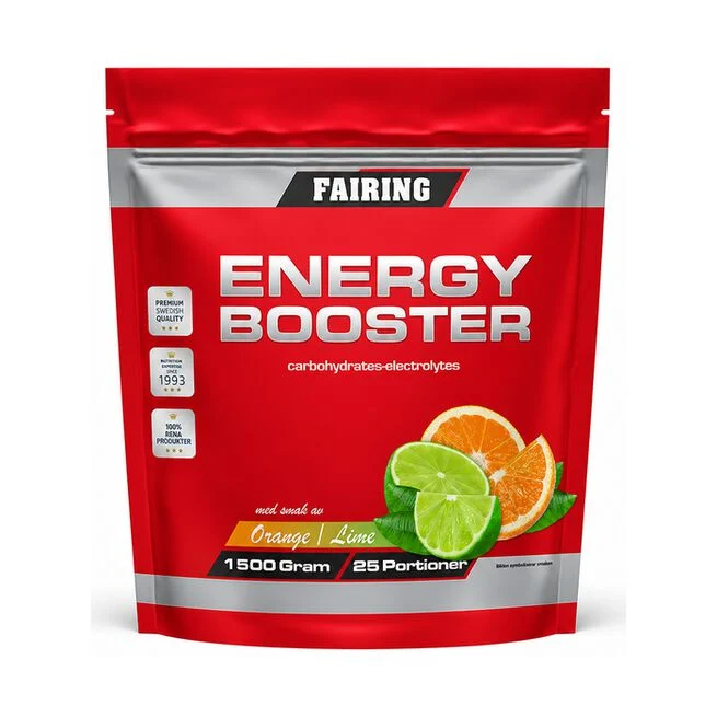 Energy Booster Kolhydratsladdning med Elektrolyter Apelsin/Lime 1500 g