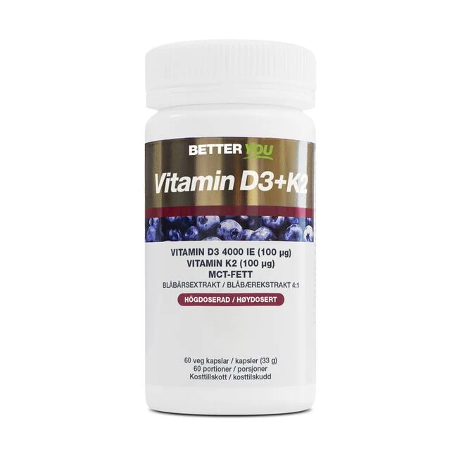 Vitamin D3 4000IE + K2 100µg 60 kaps