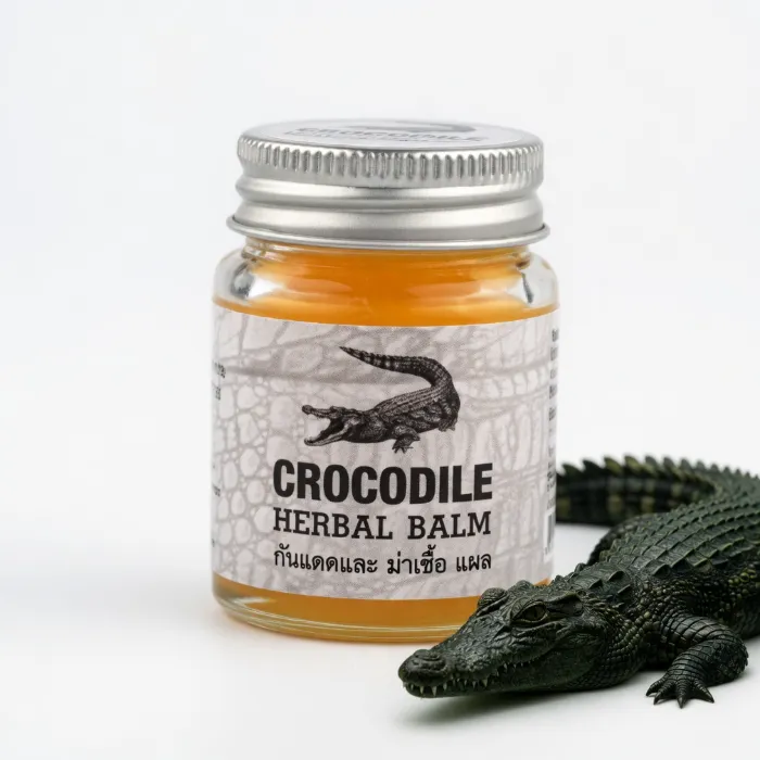 Baume Massage Huile de Crocodile – Soin Apaisant Musculaire, Articulaire & Peaux Sèches, 3 x 50g