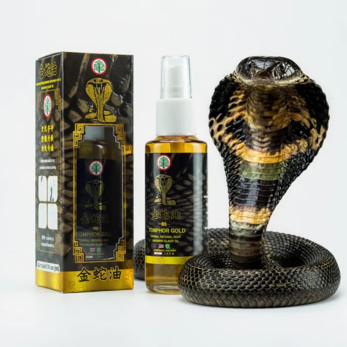 Huile de Massage Cobra Gold Herbal Liquid - Soin Apaisant Musculaire et Articulaire - 50 ml