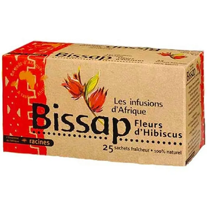 Bissap Hibiscus 100% Naturel, La Tisane Rouge Passion d’Afrique de l’Ouest (25 Sachets)