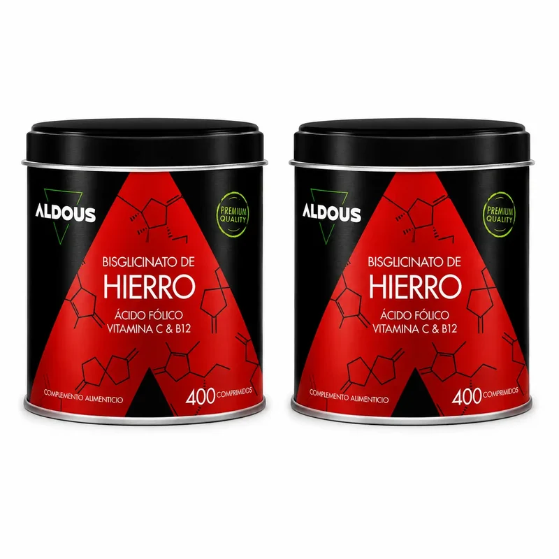 Aldous Bio Ferro Vitamina C, B12 e Ácido Fólico , 200 Cápsulas , embalagem 2
