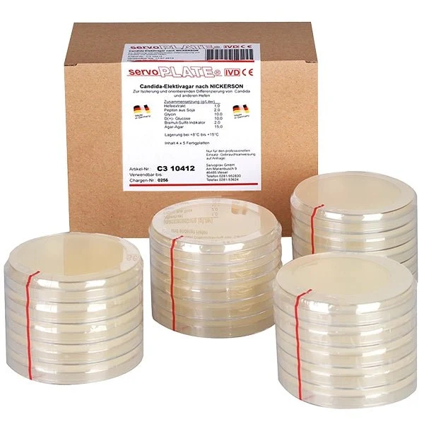 Servoplate odlingsmedia Mc Conkey Agar förpackning om 4 x 5 stycken | Förpackning (20 tallrikar)