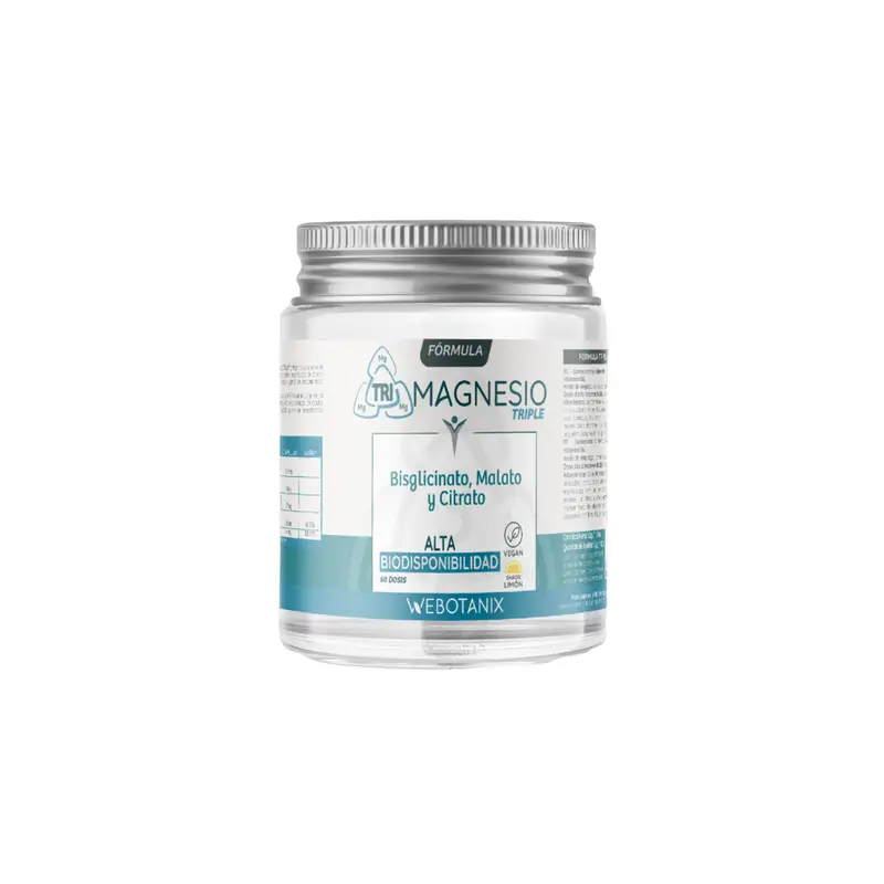Webotanix Fórmula Tripla de Magnésio em Pó, 128 g