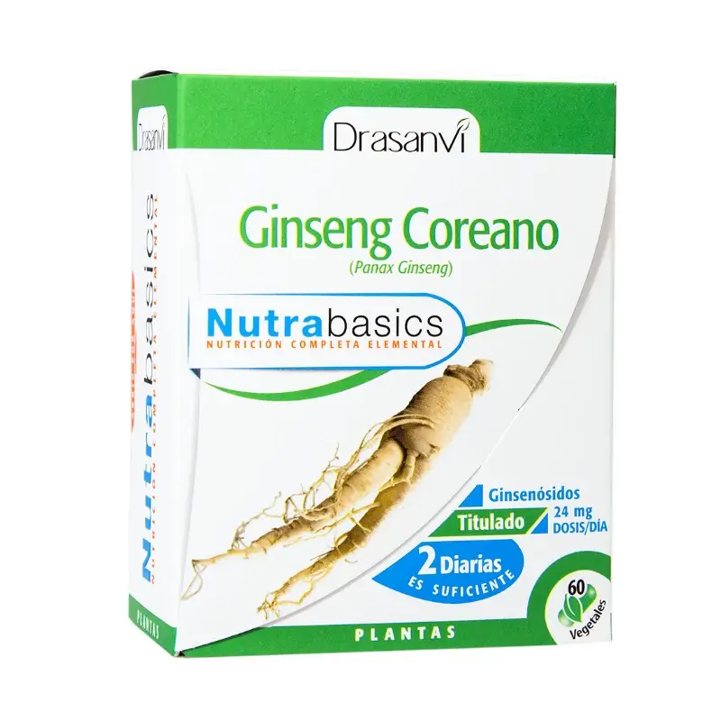 Drasanvi Ginseng Coreano 60 Cápsulas Nutrabasicos Drasanvi Frasco