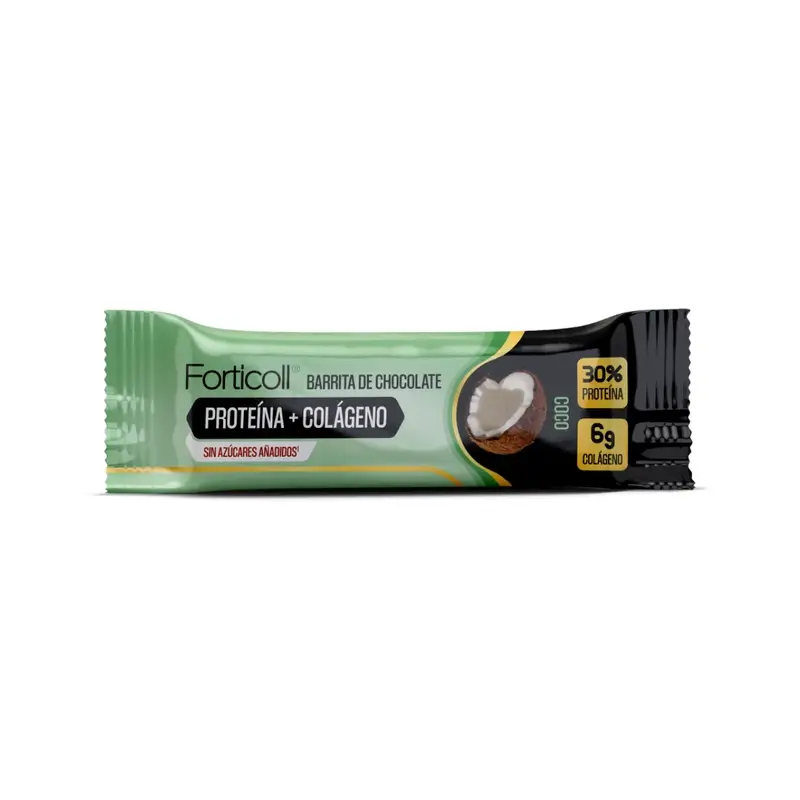 Forticoll Snack Proteína Colagénio Coco Caixa 12 Barras X 50Gr