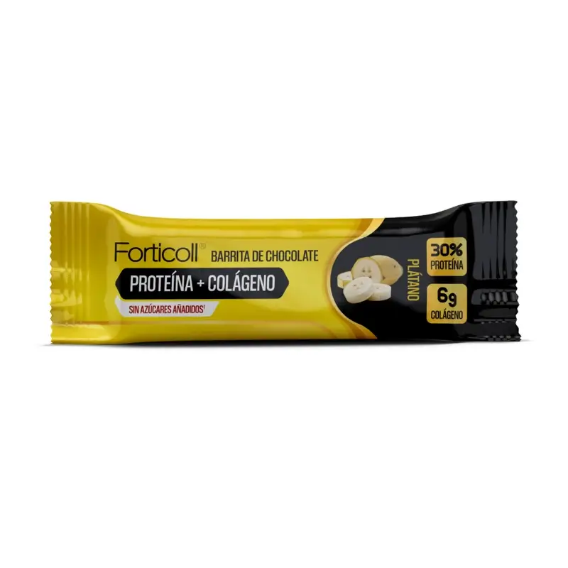 Forticoll Snack Proteína Colagénio Banana Caixa 12 Barras X 50Gr