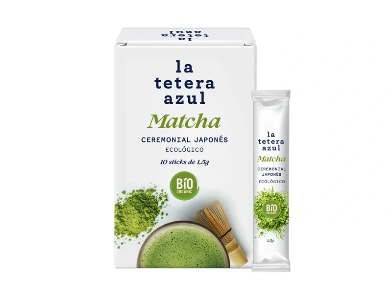 Ceremonial Premiun Japanese Matcha Blue Teapot Premiun 10 stick of 1,5g.