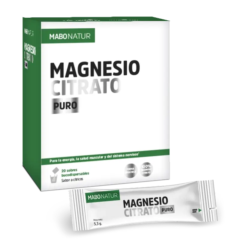 Mabonatur Citrato de Magnésio Puro, 20 saquetas