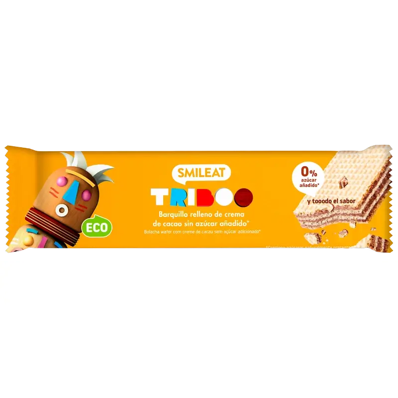 Smileat Cocoa Cream Filled Wafer , 30 gr ECO
