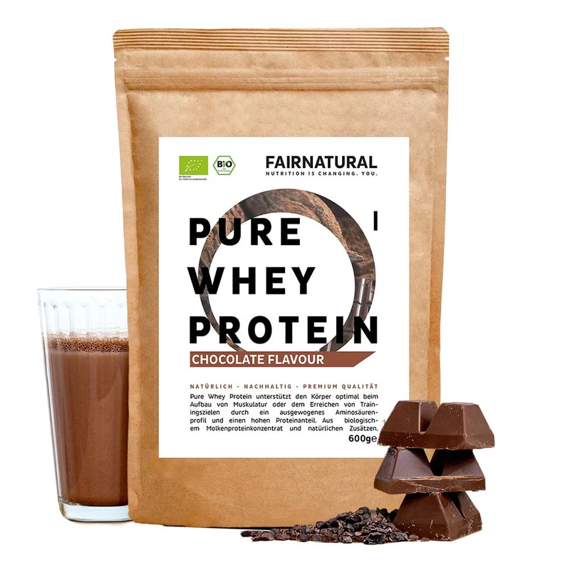 Ekologisk vassleproteinpulverchoklad