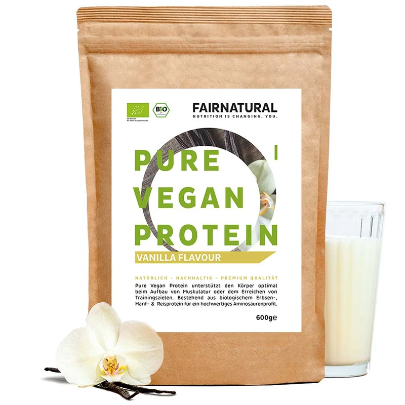 Ekologiskt veganskt proteinpulver vanilj utan soja