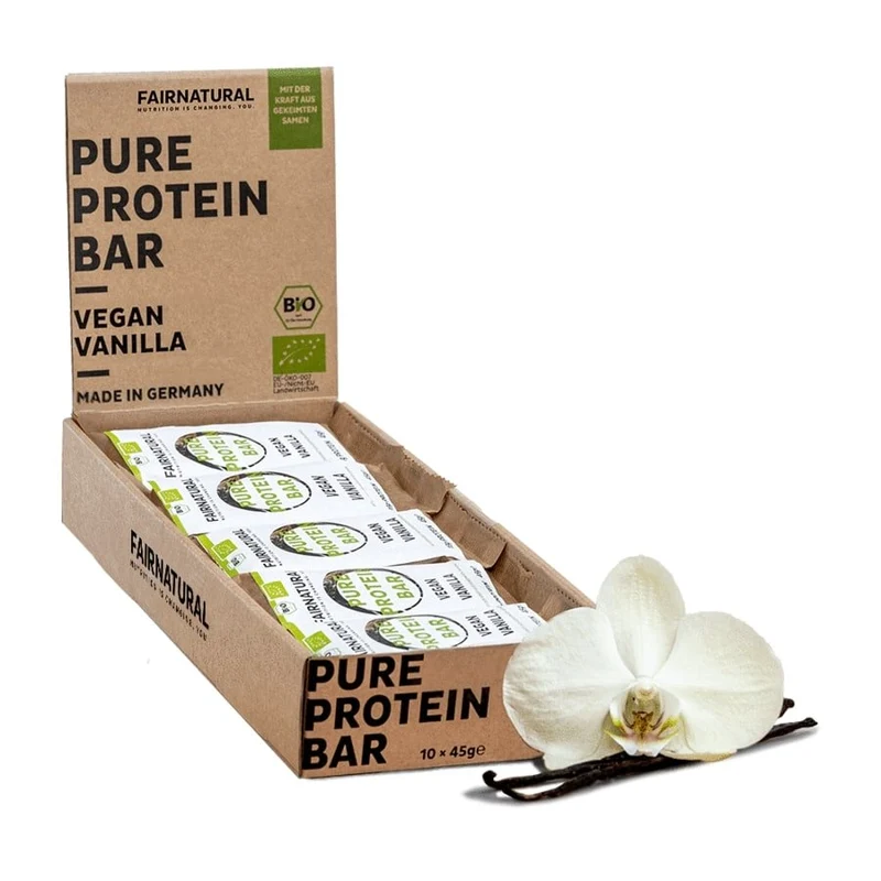 Ekologisk proteinbar vegansk vanilj utan soja