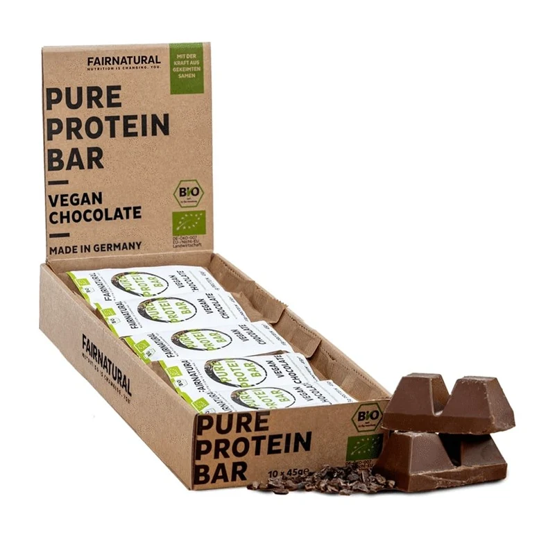 Ekologisk proteinbar vegansk choklad utan soja