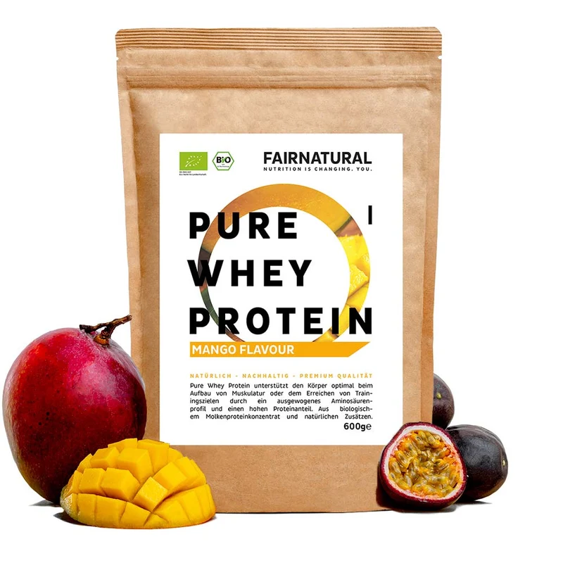 Ekologisk vassleproteinpulver Mango