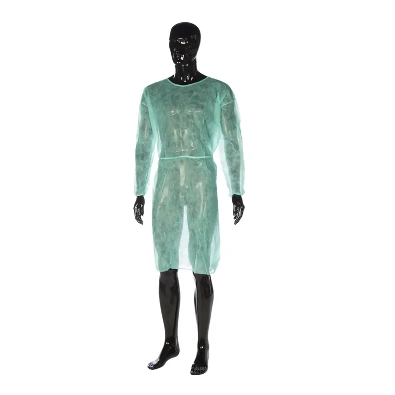 Cuatrogasa Green Polypropylene Surgical Gown, 10 pieces