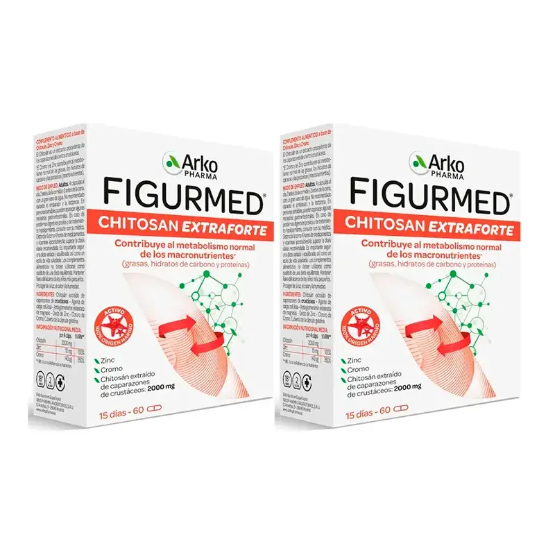 Arkopharma Figurmed Chitosan EXtra Forte 500mg, 2X60 Capsules