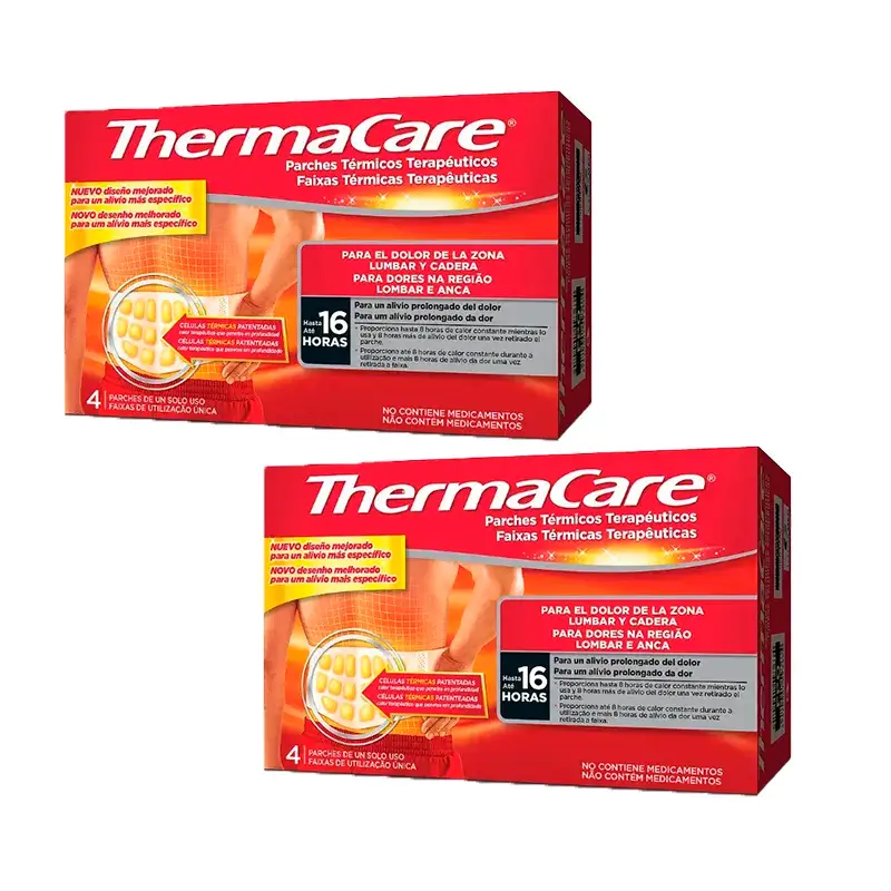 Thermacare Anca Lombar, Embalagem 2 x 4 unidades