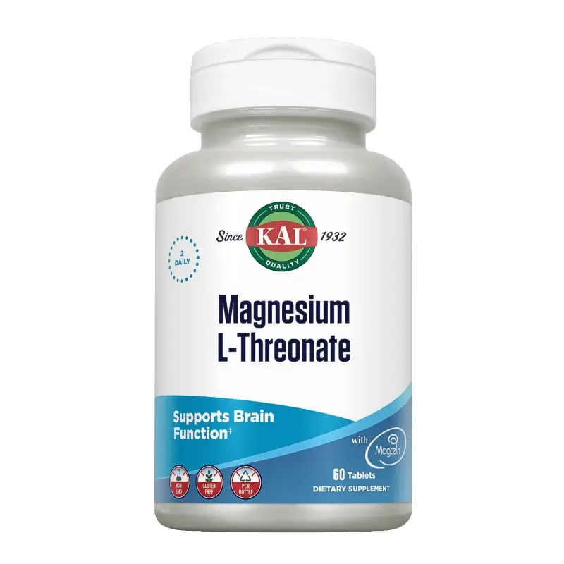 Kal Magnesium L-Threonate, 60 comprimidos