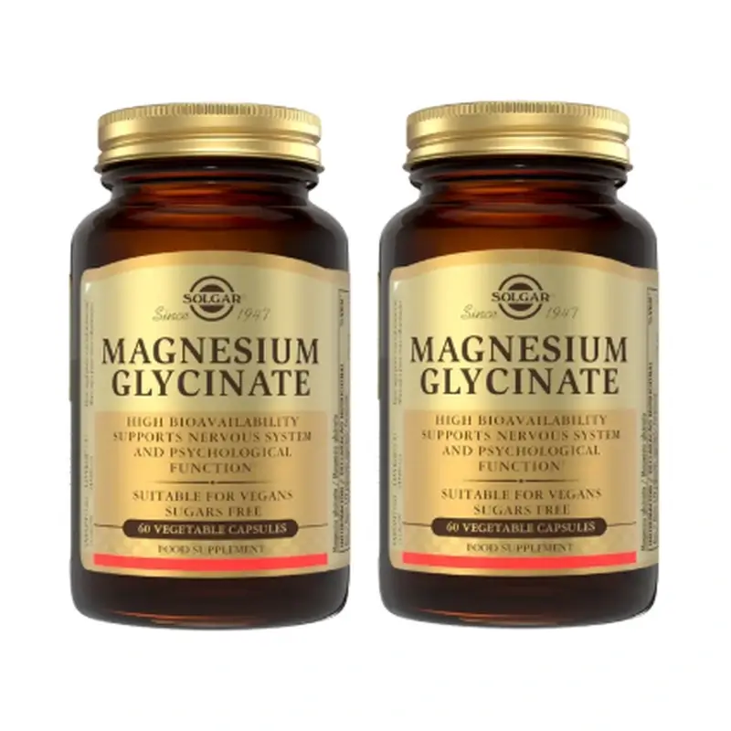 Solgar Magnesium Bisglycinate, Embalagem 2 x 60 Cápsulas Vegetais