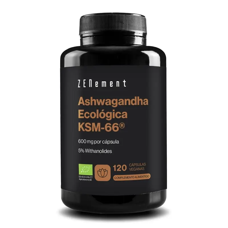 Zenement Ashwagandha Organic Ksm-66, 120 cápsulas vegetais