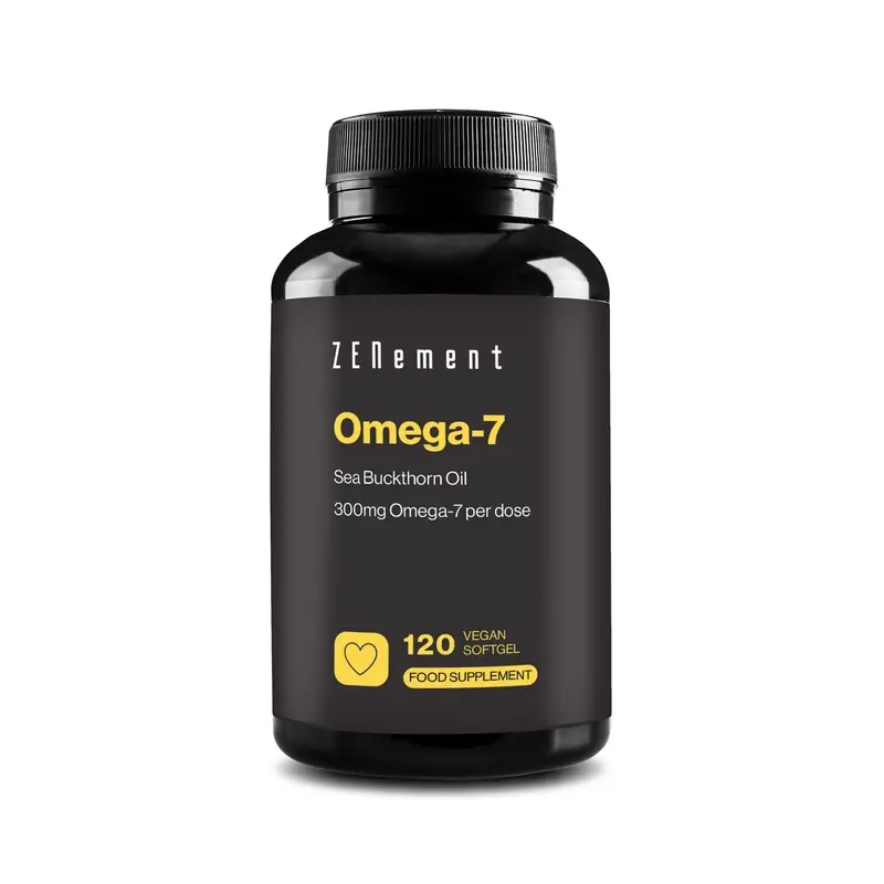 Zenement Omega-7, 120 cápsulas de gelatina mole veganas
