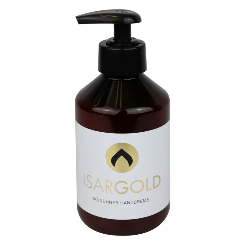 Dr. Schnell ISARGOLD handkräm med värdefulla essenser, för intensiv hudvård | Flaska (250 ml)