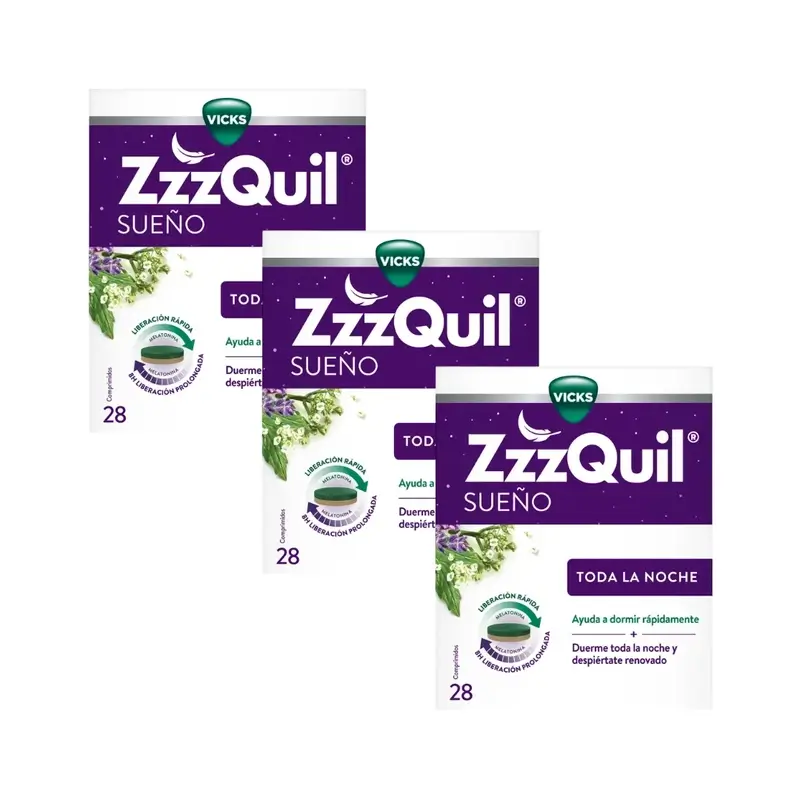 Zzzquil Melatonina, Valeriana e Vitamina B6, 3X28 Comprimidos