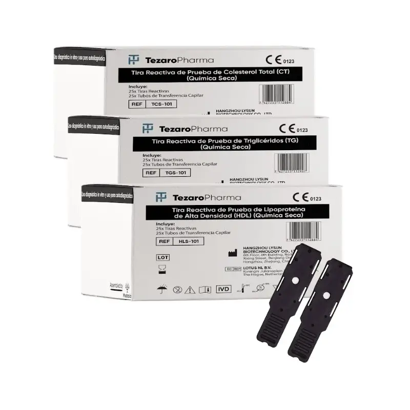Surgicalmed Hdl Cholesterol Test Strips & Tubes, 25 Strips + 25 Tubes
