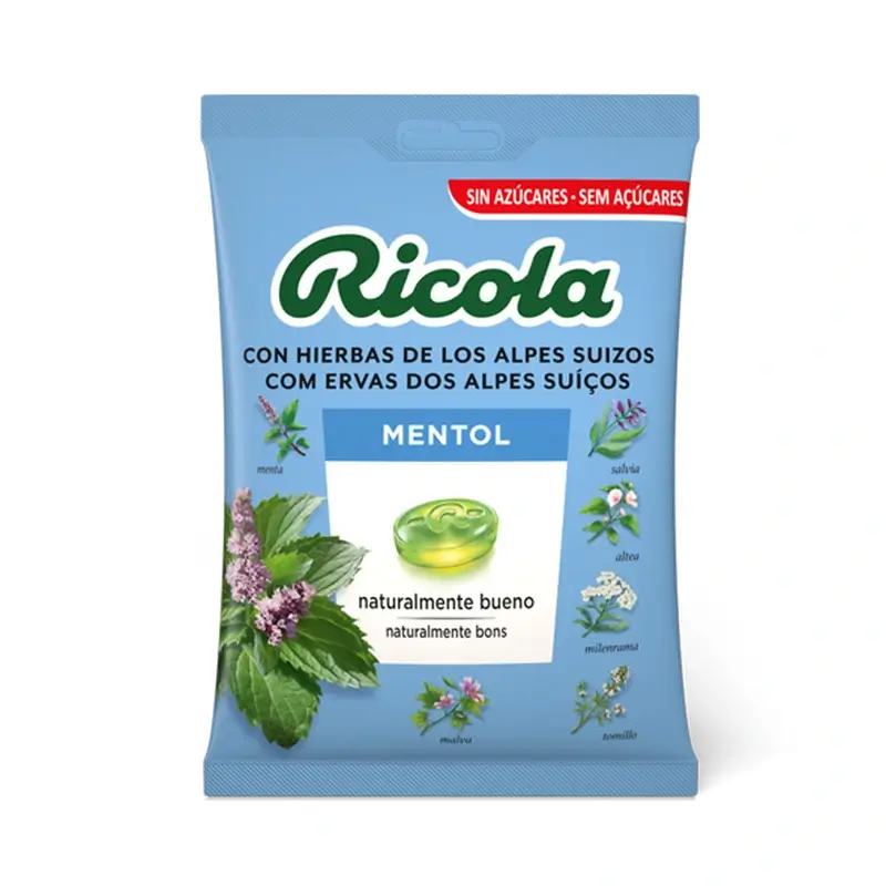 Ricola Sugarfree Bag Menthol , 70 gr