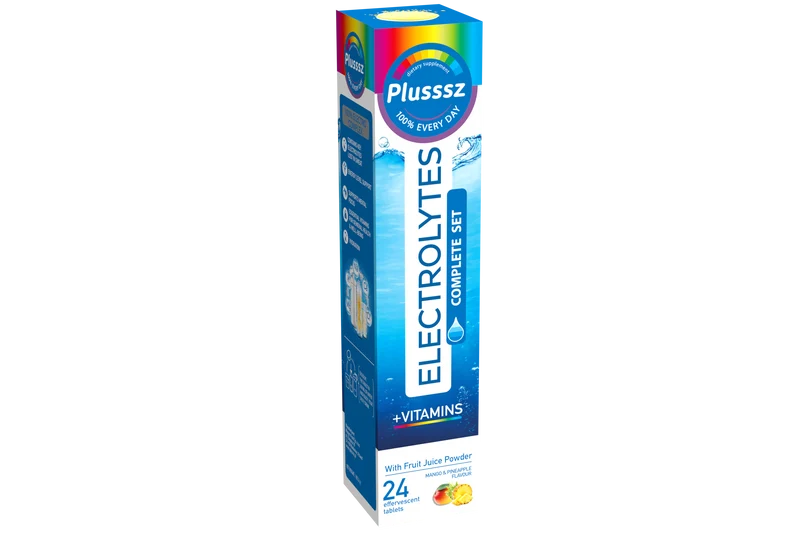 PLUSSSZ Electrolyte Multi Vitamin Effervescent Tablets 24 Pack