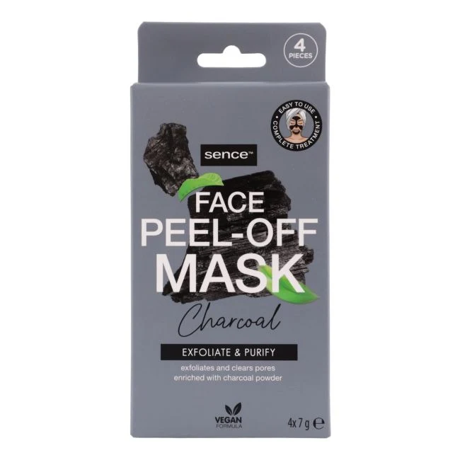 SENCE Facial Peel-Off Mask Charcoal 4pk